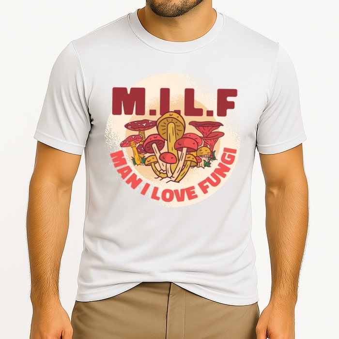 MILF Man I Love Fungi Funny Cooling Performance Crew T-Shirt