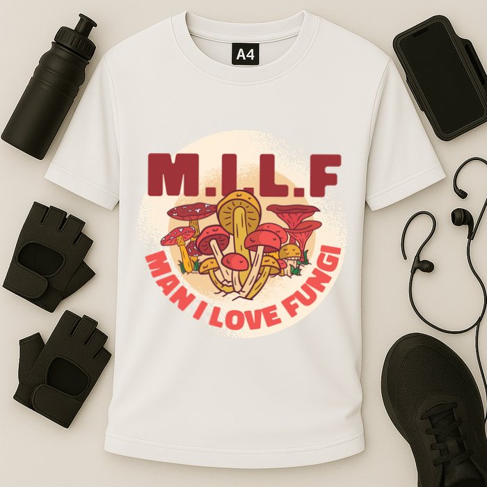 MILF Man I Love Fungi Funny Cooling Performance Crew T-Shirt