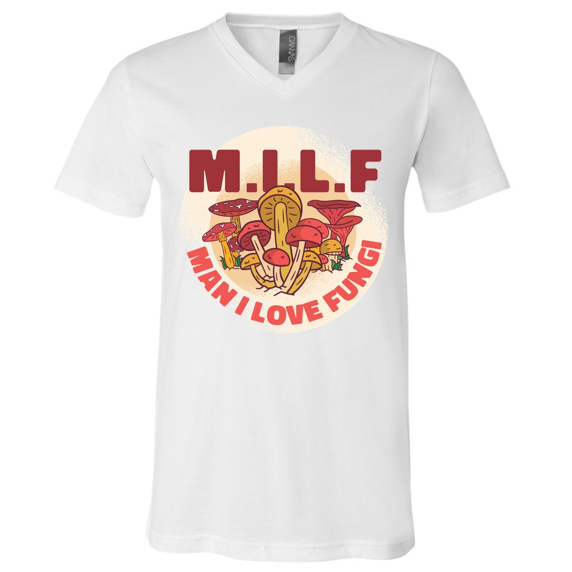 MILF Man I Love Fungi Funny V-Neck T-Shirt