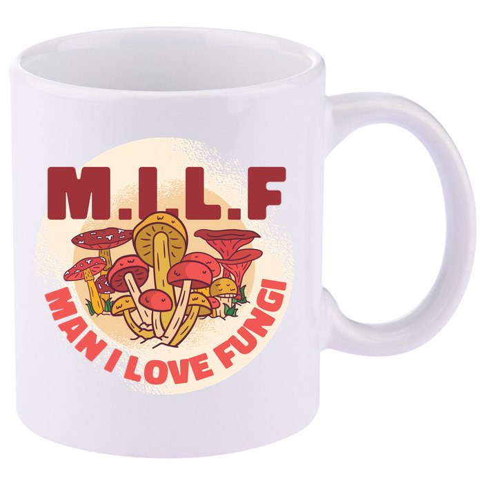 MILF Man I Love Fungi Funny 11oz C Handle Ceramic Mug