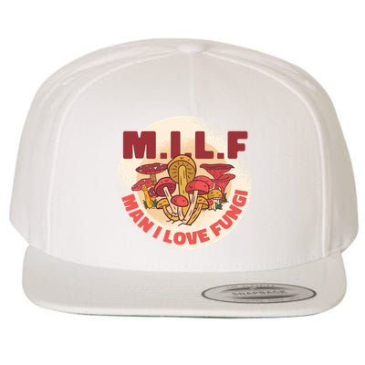 MILF Man I Love Fungi Funny Wool Snapback Cap