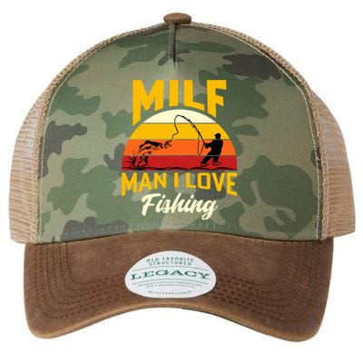 MILF Man I Love Fishing Camping Fish Funny Legacy Tie Dye Trucker Hat