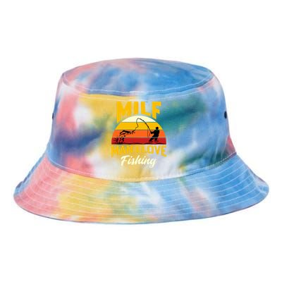 MILF Man I Love Fishing Camping Fish Funny Tie Dye Newport Bucket Hat