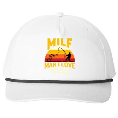 MILF Man I Love Fishing Camping Fish Funny Snapback Five-Panel Rope Hat