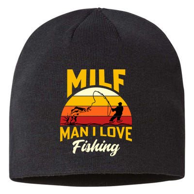 MILF Man I Love Fishing Camping Fish Funny Sustainable Beanie