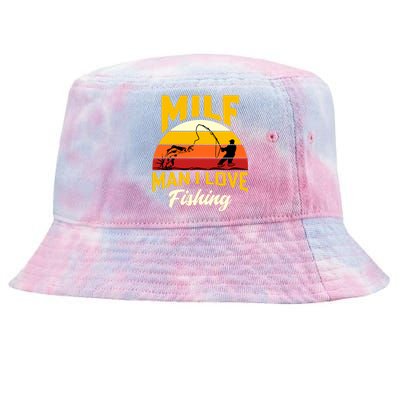 MILF Man I Love Fishing Camping Fish Funny Tie-Dyed Bucket Hat