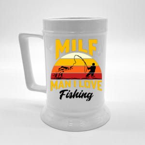 MILF Man I Love Fishing Camping Fish Funny Beer Stein