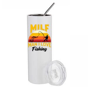 MILF Man I Love Fishing Camping Fish Funny Stainless Steel Tumbler