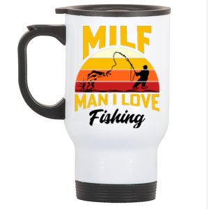 MILF Man I Love Fishing Camping Fish Funny Stainless Steel Travel Mug