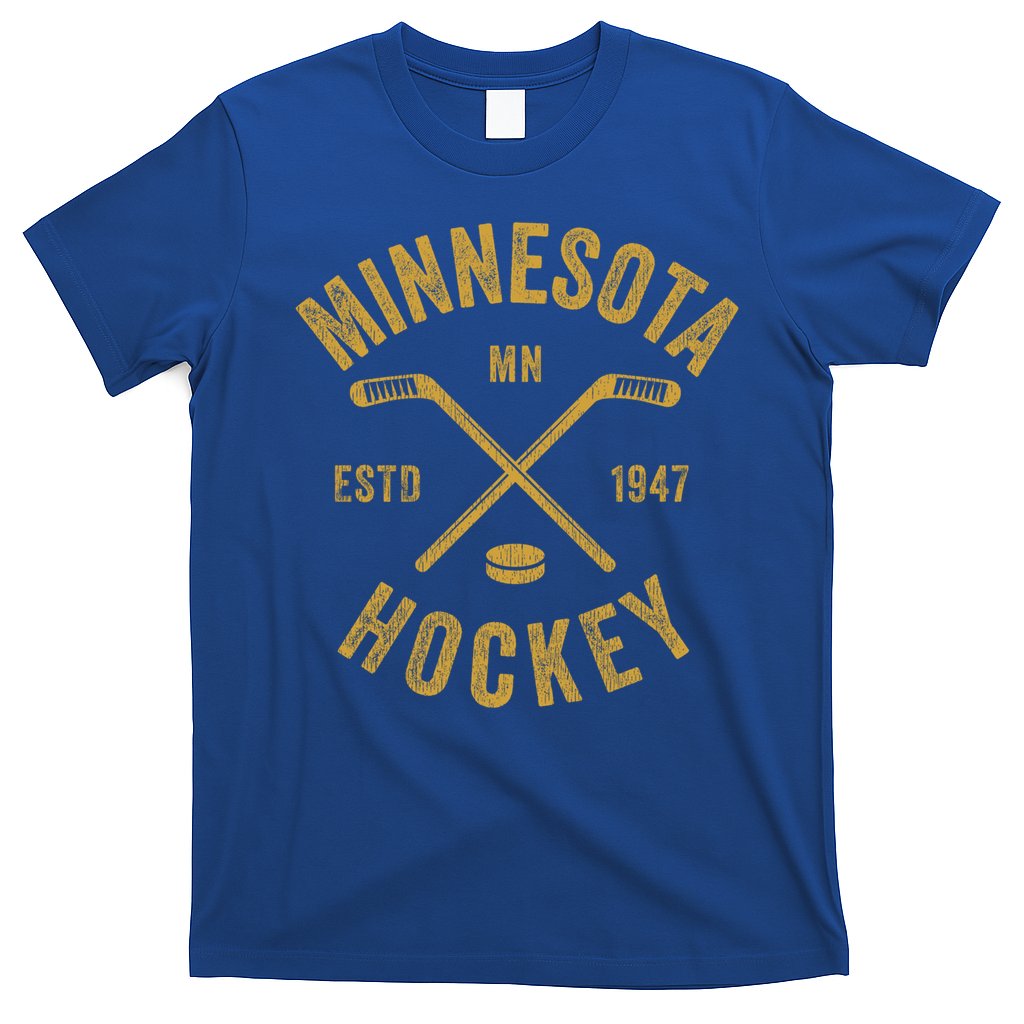 Minnesota Mn Ice Hockey Sticks Vintage Gift Meaningful Gift T-Shirt