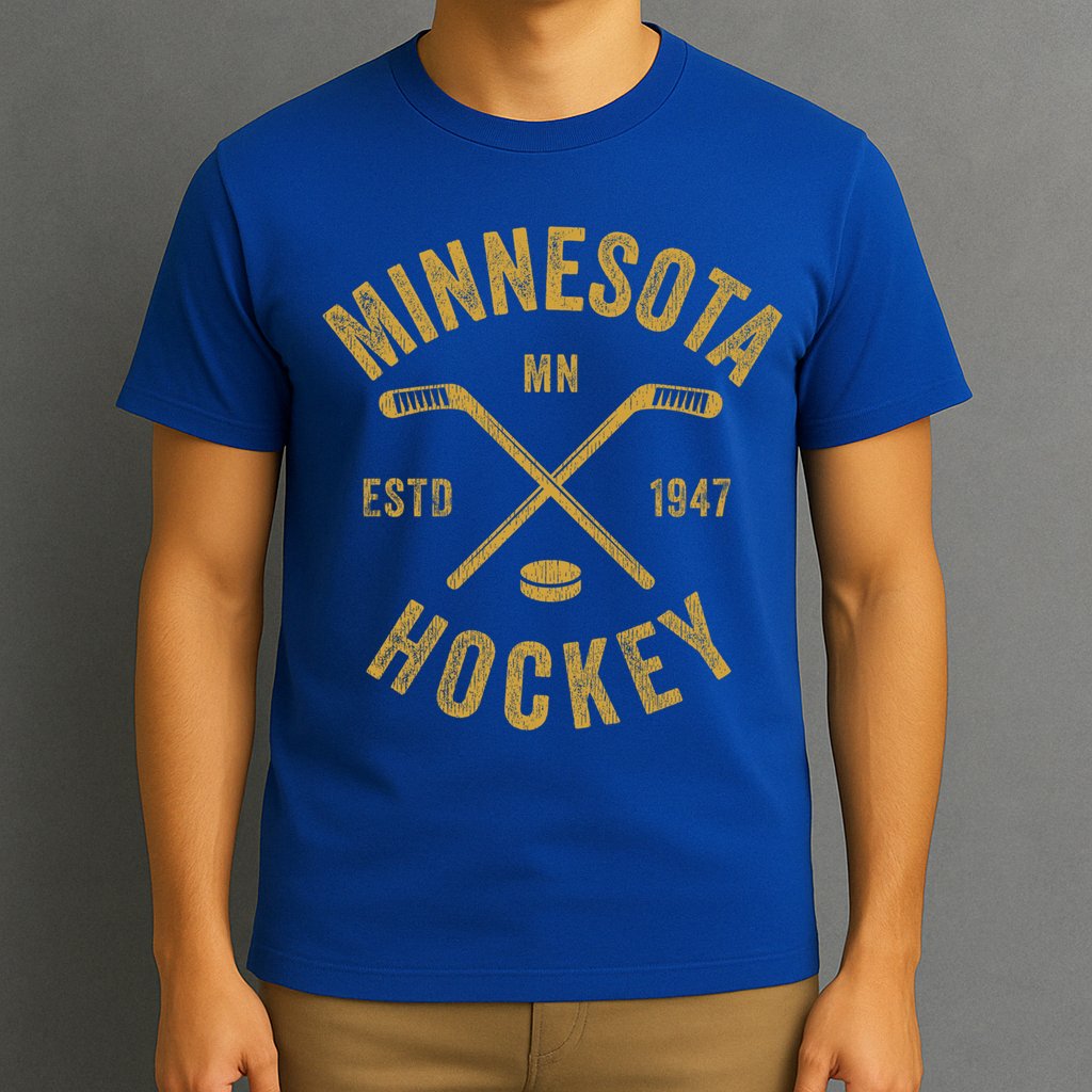 Minnesota Mn Ice Hockey Sticks Vintage Gift Meaningful Gift T-Shirt
