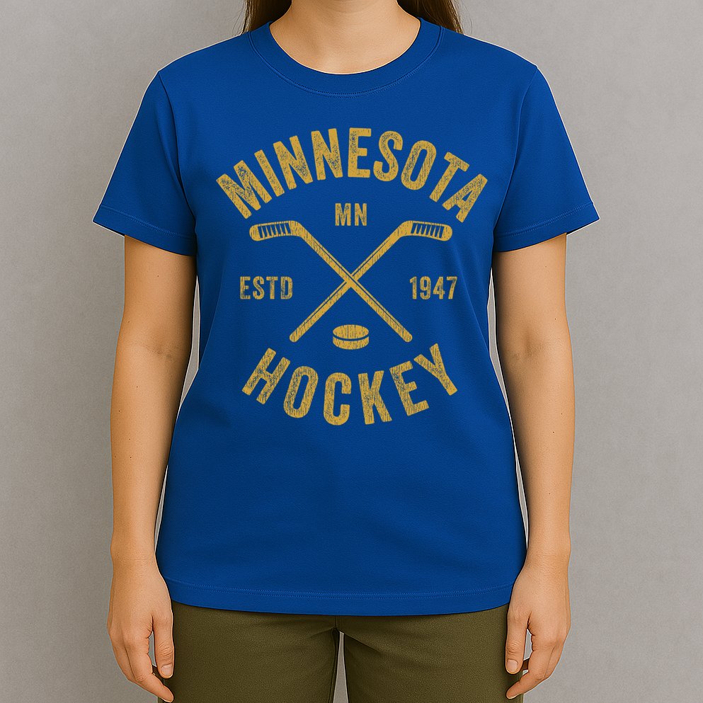 Minnesota Mn Ice Hockey Sticks Vintage Gift Meaningful Gift T-Shirt