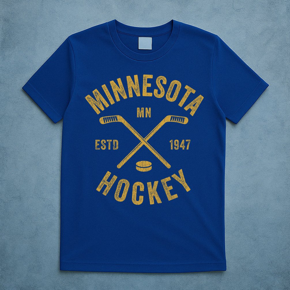 Minnesota Mn Ice Hockey Sticks Vintage Gift Meaningful Gift T-Shirt