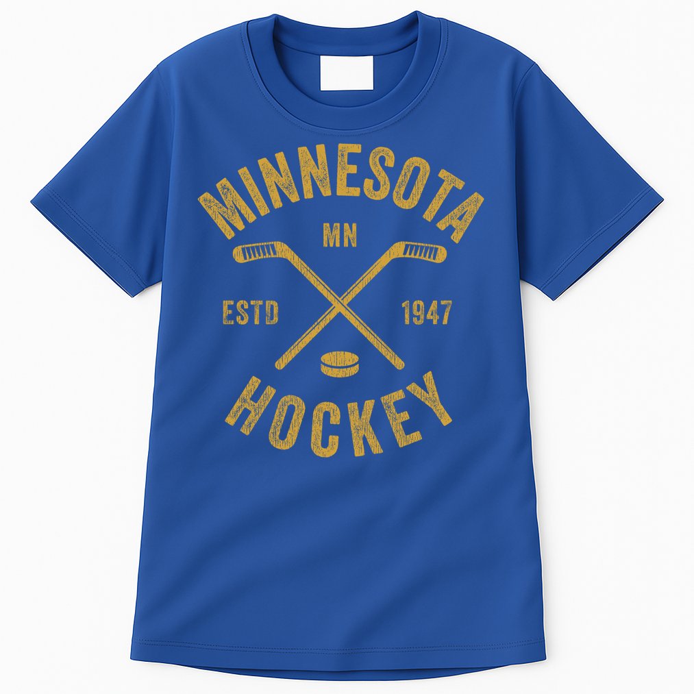 Minnesota Mn Ice Hockey Sticks Vintage Gift Meaningful Gift Tall T-Shirt