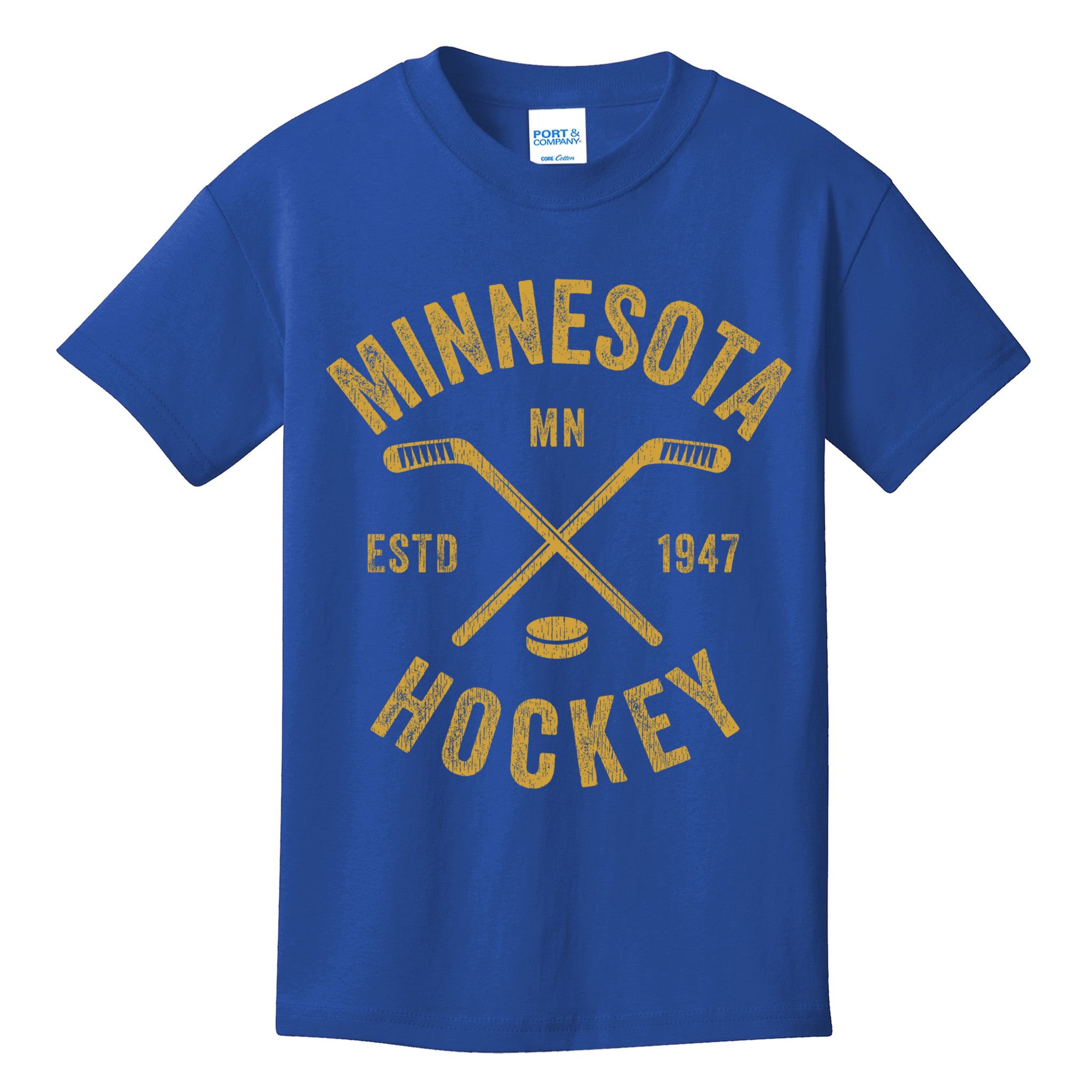 Minnesota Mn Ice Hockey Sticks Vintage Gift Meaningful Gift Kids T-Shirt