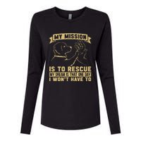 My Mission Is To Rescue Injured Love Animals Abandoned Pets Womens Cotton Relaxed Long Sleeve T-Shirt