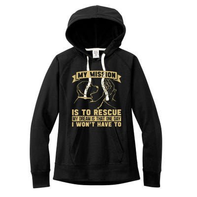 My Mission Is To Rescue Injured Love Animals Abandoned Pets Women's Fleece Hoodie