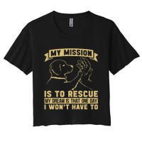 My Mission Is To Rescue Injured Love Animals Abandoned Pets Women's Crop Top Tee