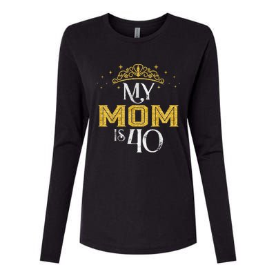 My Mom Is 40 Years Old 1982 40th Birthday Gift For Mom Womens Cotton Relaxed Long Sleeve T-Shirt