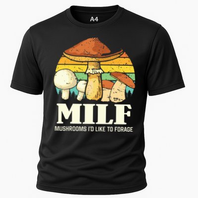 Milf Mushrooms ID Like To Forage Funny Saying Performance Shirt