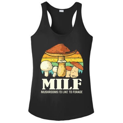 Milf Mushrooms ID Like To Forage Funny Saying Ladies PosiCharge Competitor Racerback Tank