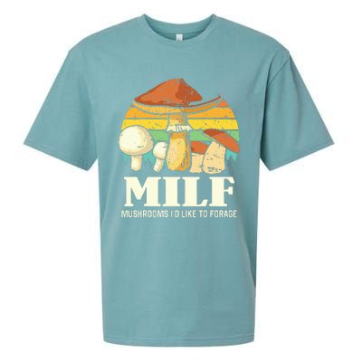 Milf Mushrooms ID Like To Forage Funny Saying Sueded Cloud Jersey T-Shirt