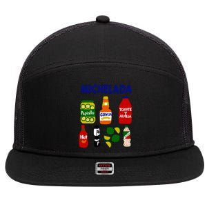 Michelada 7 Panel Mesh Trucker Snapback Hat