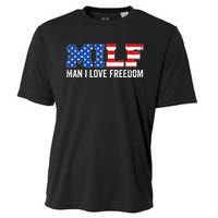 MILF Man I Love Freedom Funny Patriotic American 4th Of July Cooling Performance Crew T-Shirt