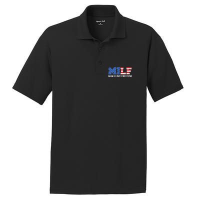 MILF Man I Love Freedom Funny Patriotic American 4th Of July PosiCharge RacerMesh Polo