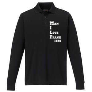 Milf Man I Love Frank Iero Performance Long Sleeve Polo