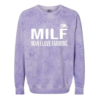 Milf Man I Love Farming Kansas State Football Fan Colorblast Crewneck Sweatshirt