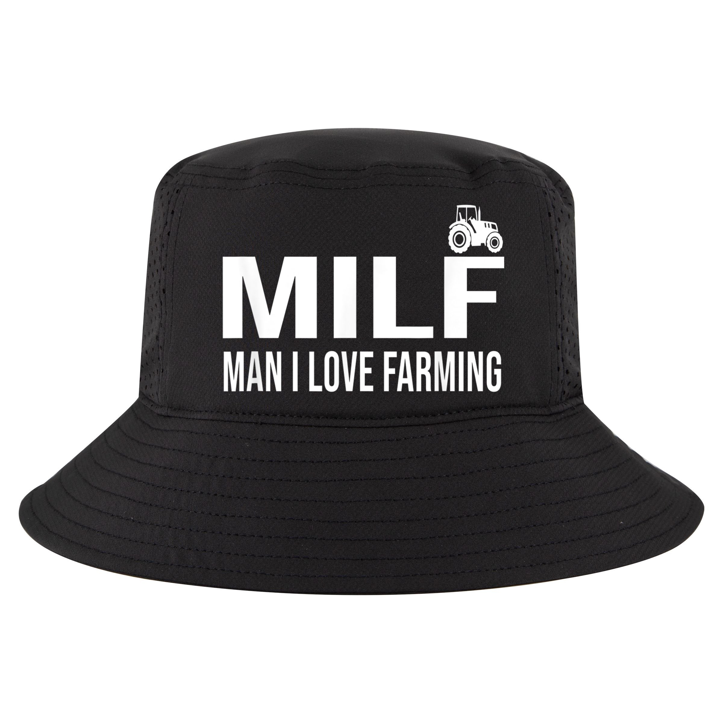 Milf Man I Love Farming Kansas State Football Fan Cool Comfort Performance Bucket Hat