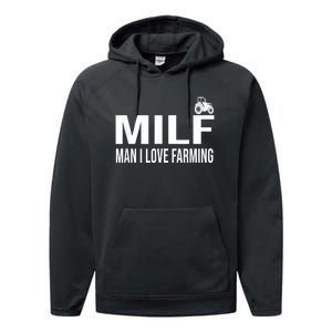 Milf Man I Love Farming Kansas State Football Fan Performance Fleece Hoodie