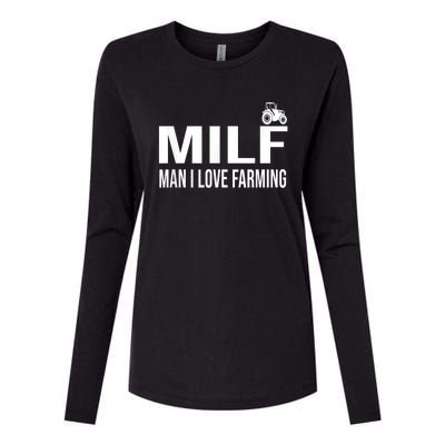 Milf Man I Love Farming Kansas State Football Fan Womens Cotton Relaxed Long Sleeve T-Shirt