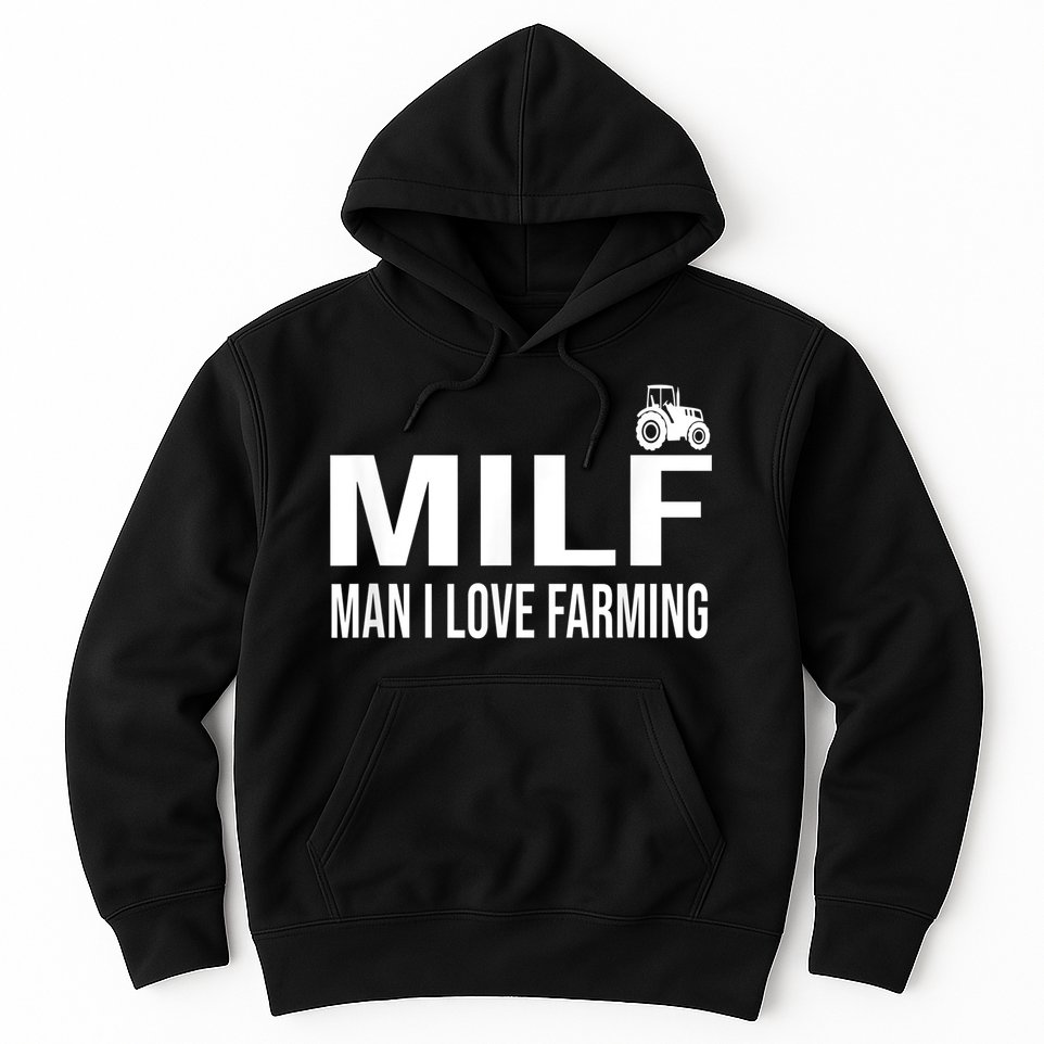 Milf Man I Love Farming Kansas State Football Fan Hoodie