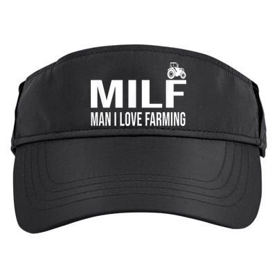 Milf Man I Love Farming Kansas State Football Fan Adult Drive Performance Visor