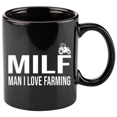 Milf Man I Love Farming Kansas State Football Fan 11oz C Handle Ceramic Mug