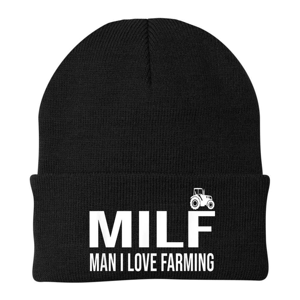 Milf Man I Love Farming Kansas State Football Fan Beanie
