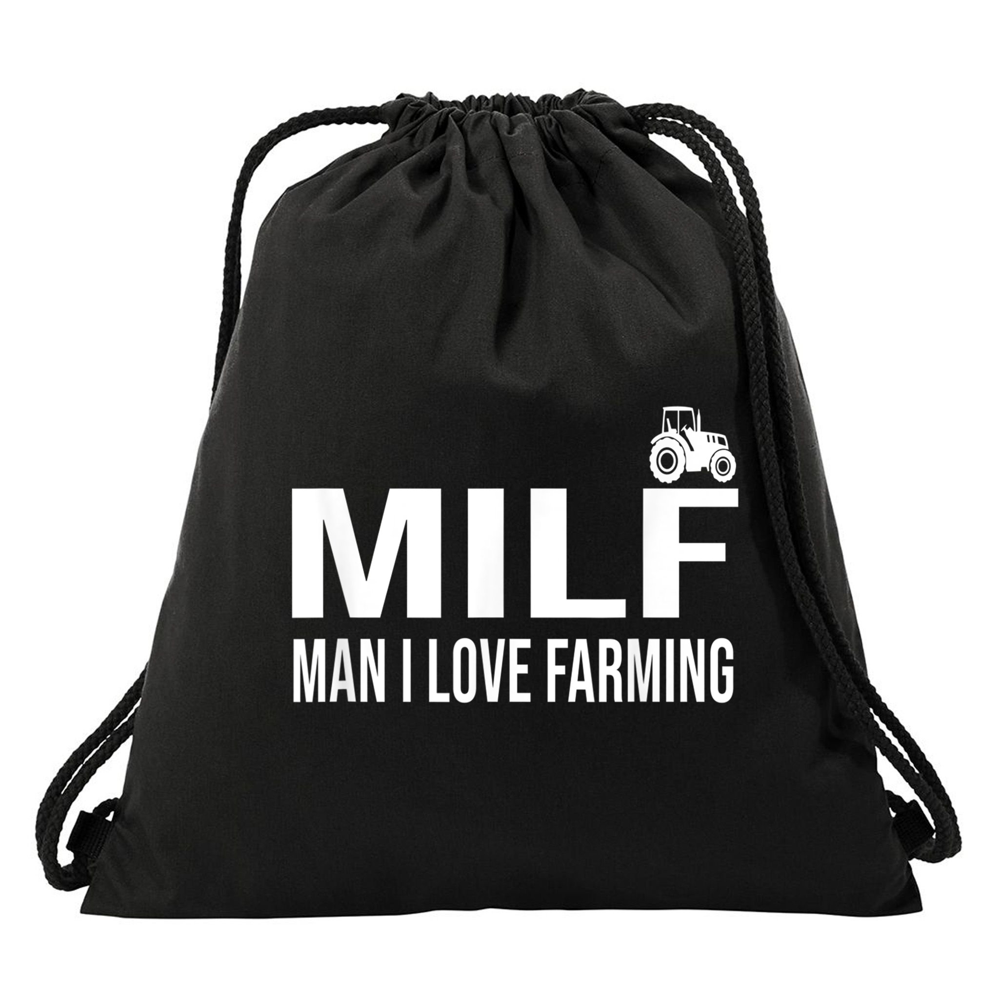 Milf Man I Love Farming Kansas State Football Fan Drawstring Bag