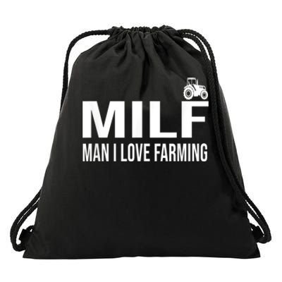 Milf Man I Love Farming Kansas State Football Fan Drawstring Bag