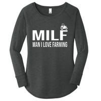 Milf Man I Love Farming Kansas State Football Fan Women's Perfect Tri Tunic Long Sleeve Shirt