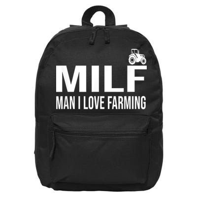 Milf Man I Love Farming Kansas State Football Fan 16 in Basic Backpack