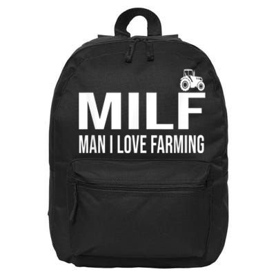 Milf Man I Love Farming Kansas State Football Fan 16 in Basic Backpack