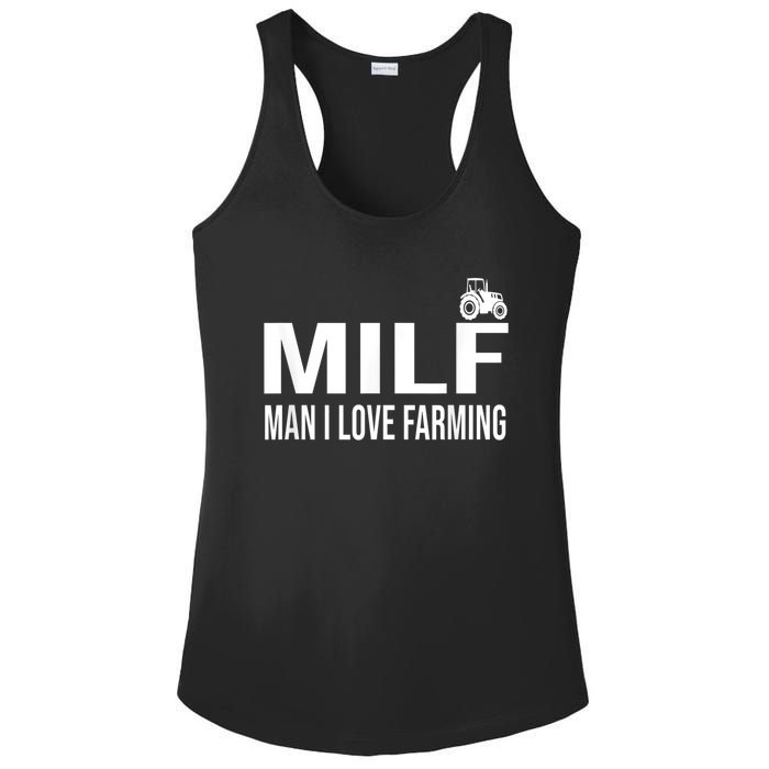 Milf Man I Love Farming Kansas State Football Fan Ladies PosiCharge Competitor Racerback Tank