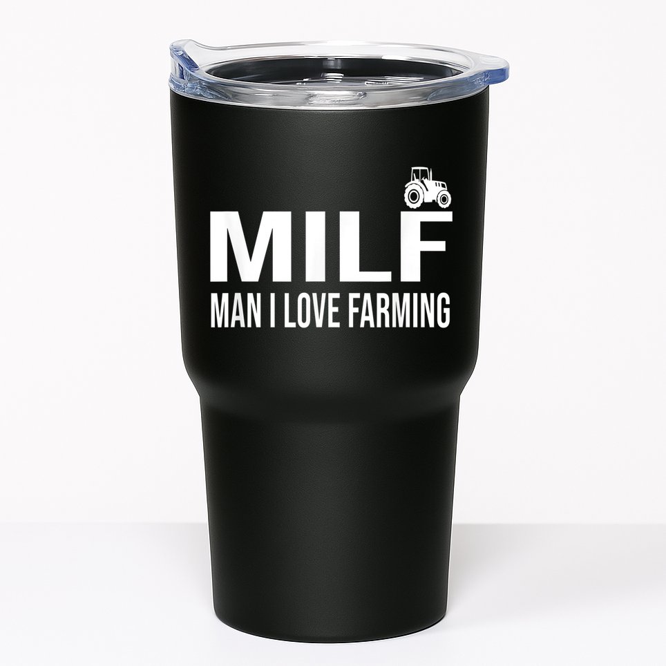 Milf Man I Love Farming Kansas State Football Fan Tumbler