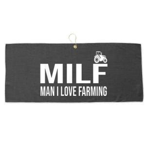 Milf Man I Love Farming Kansas State Football Fan Large Microfiber Waffle Golf Towel