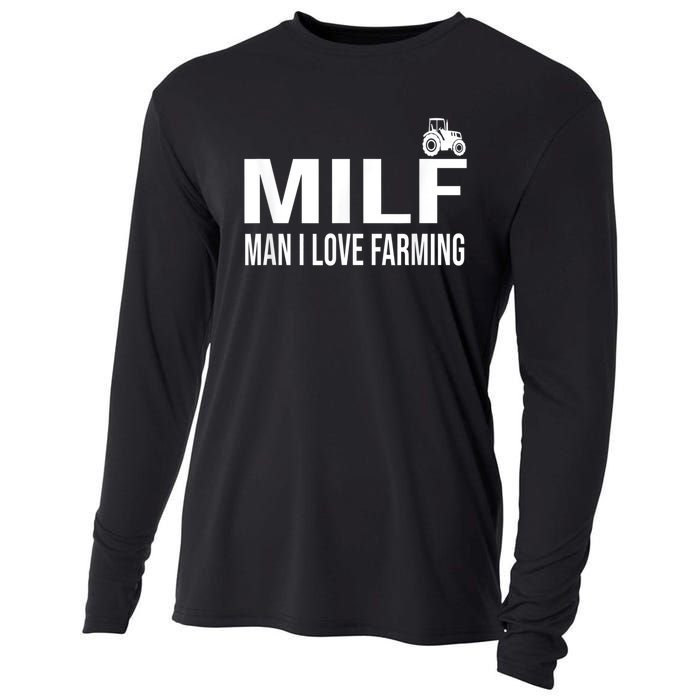 Milf Man I Love Farming Kansas State Football Fan Cooling Performance Long Sleeve Crew