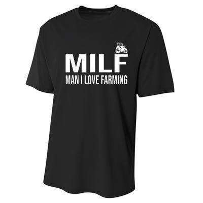 Milf Man I Love Farming Kansas State Football Fan Performance Sprint T-Shirt