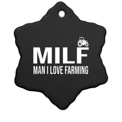 Milf Man I Love Farming Kansas State Football Fan Ceramic Star Ornament