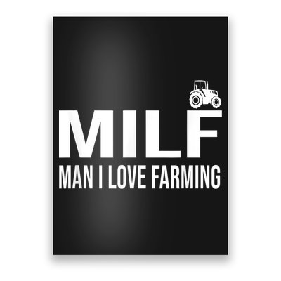 Milf Man I Love Farming Kansas State Football Fan Poster